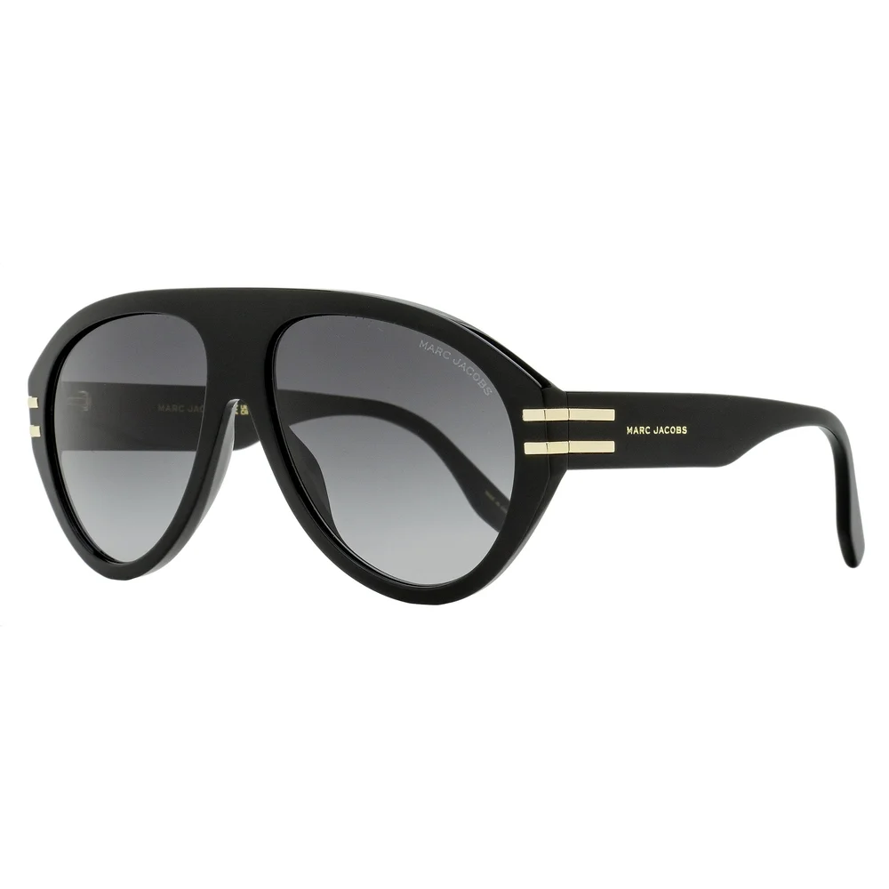Marc Jacobs Black Sunglasses with Gray Gradient Lenses and Gold Accents